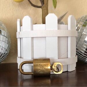 Gold Necklace with Padlock Pendant